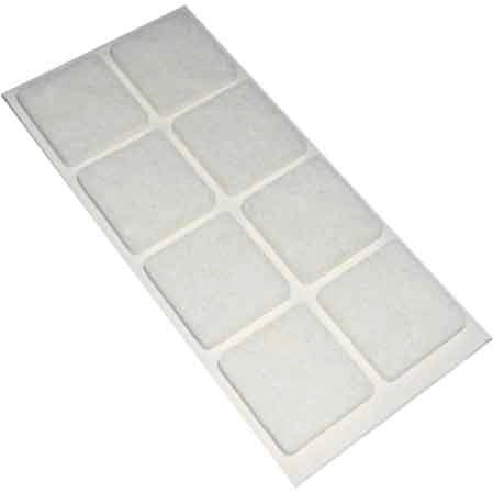 FELTRINI QUADRATI 35x35 mm - Marrone - Blister 4 pezzi