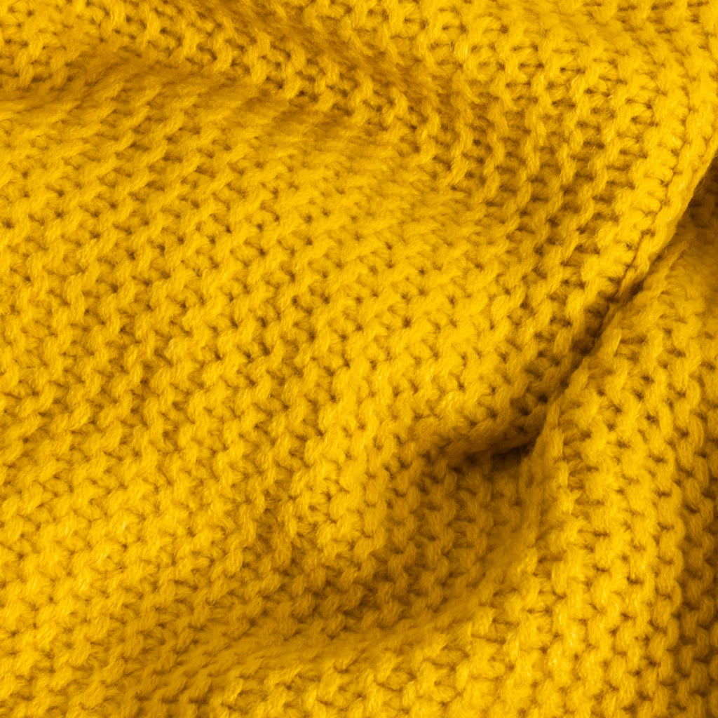 Coperta gialla a maglia 130 × 170 cm - TRICOVA