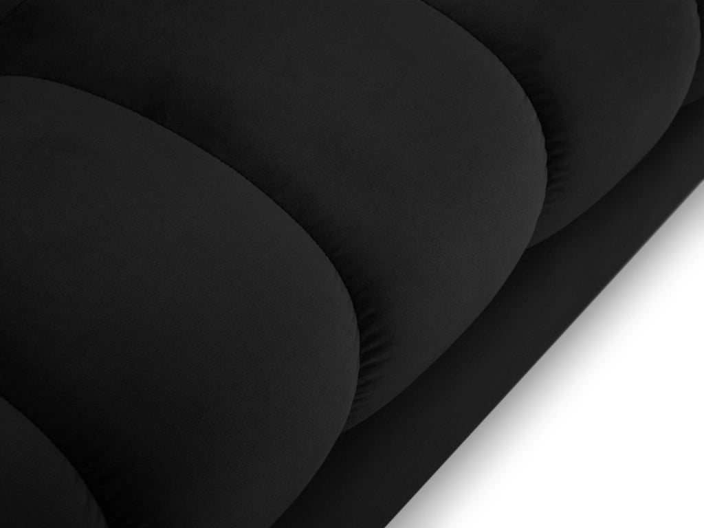 Cosmopolitan Design - Divano panoramico "Bali" 7 posti in velluto nero 