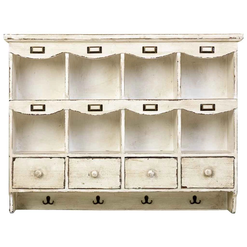 Scaffale in legno beige 99,5x21,5x75h cm