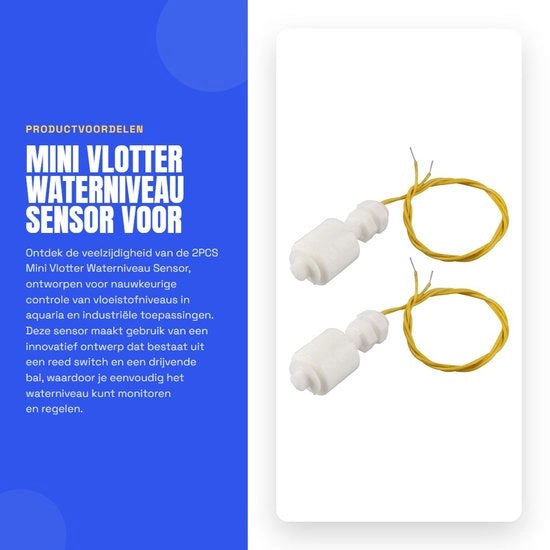 Sensore di Livello Acquatico Mini per Acquario e Uso Industriale - Controllo dell'Acqua Affidabile - Installazione Facile - Ideale per...