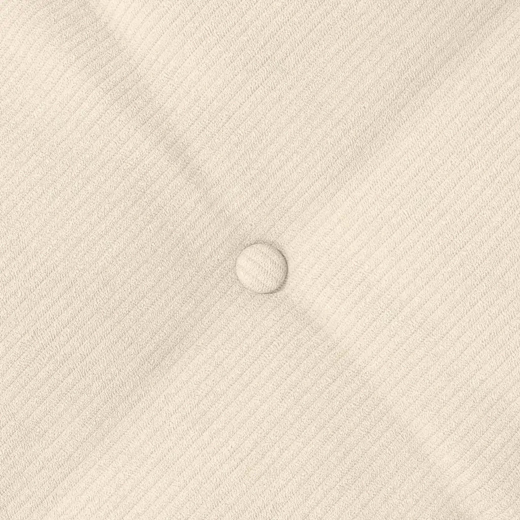 Cuscino per Schiena | Cuscino dorsale Crema 50 x 45 cm Tessuto in Cords