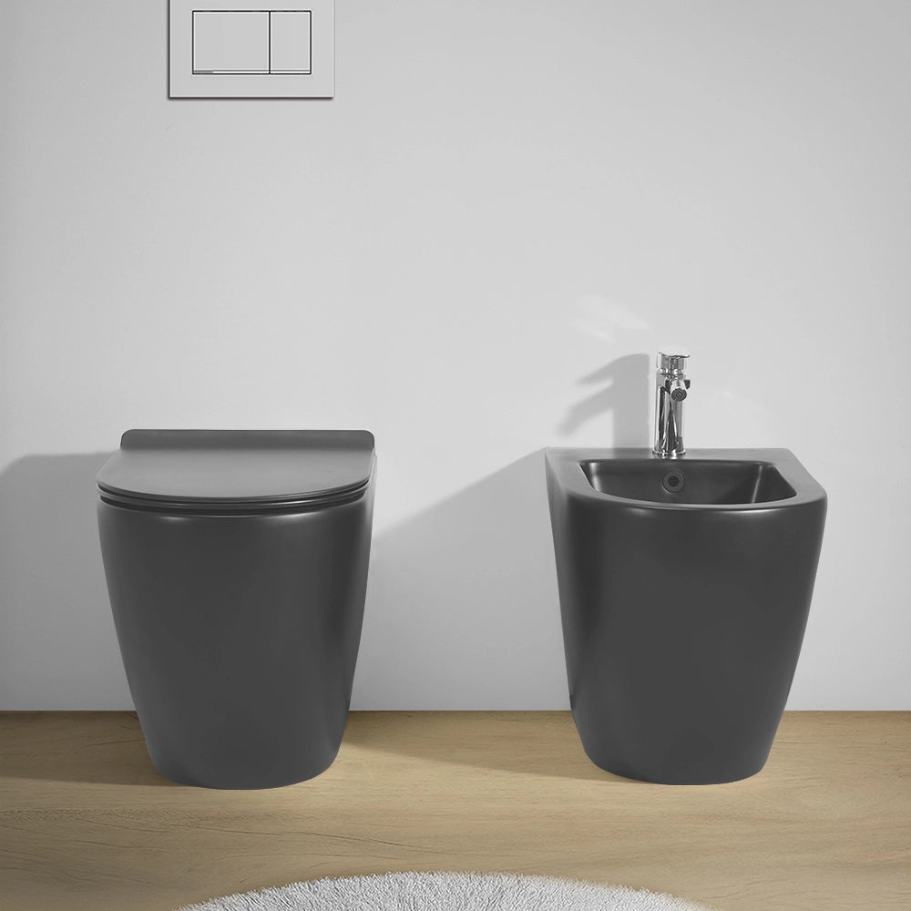 Wc filomuro tornado in ceramica grigio opaco Tokyo