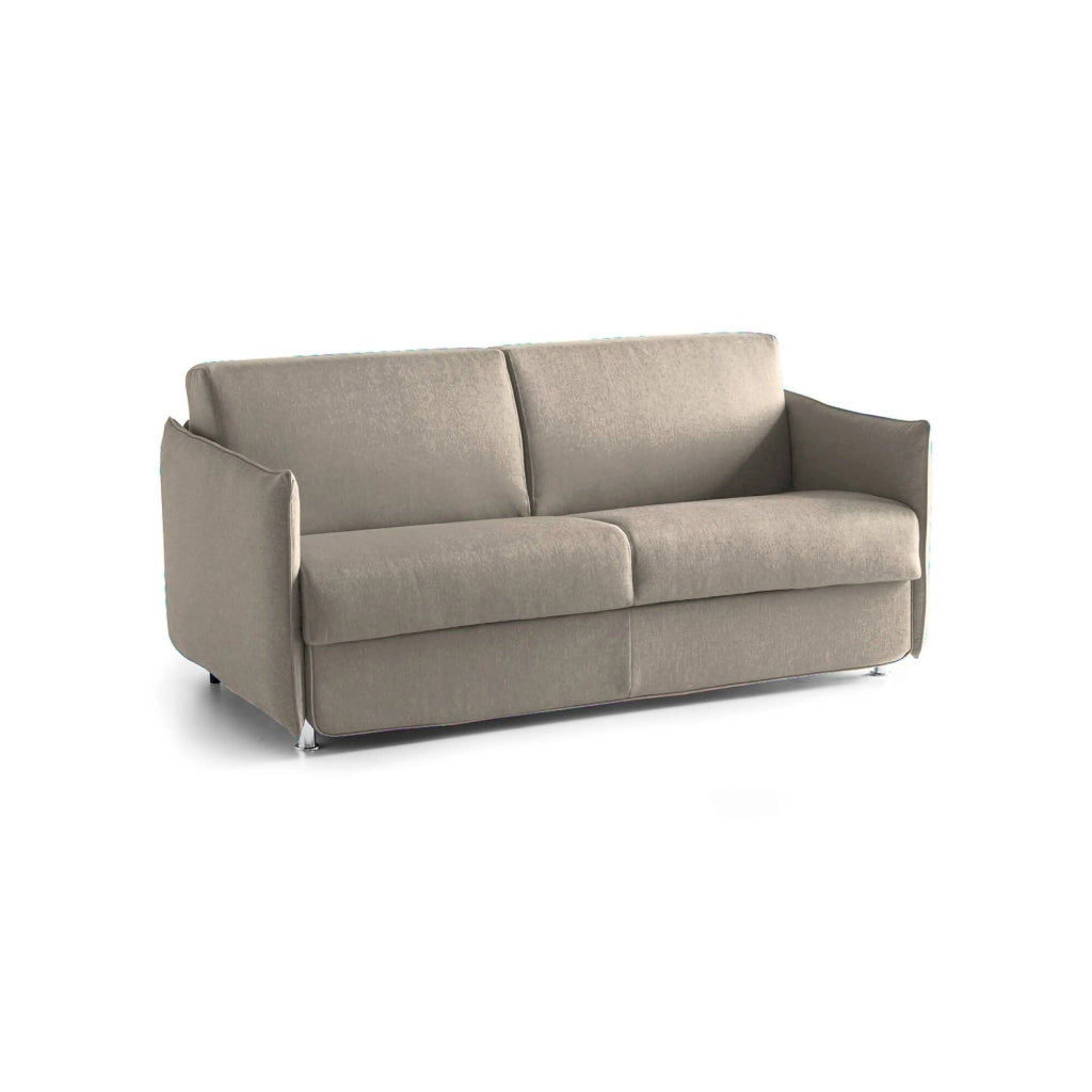 Severo, Divano Fisso 3 Posti Sfoderabile Made in Italy, 200x95 cm Grigio Tortora
