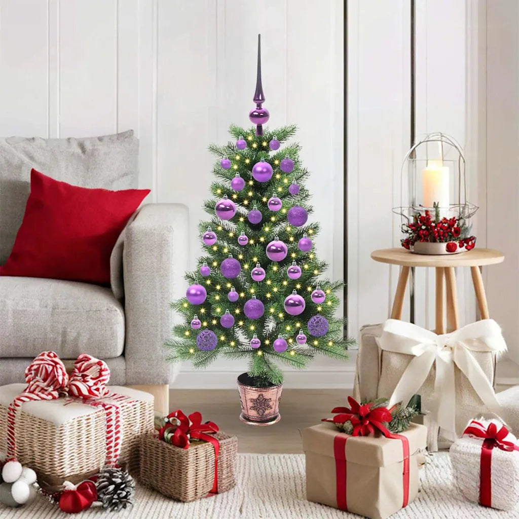 Albero di Natale con 150 LED con supporto Verde 90 cm PE 3396306