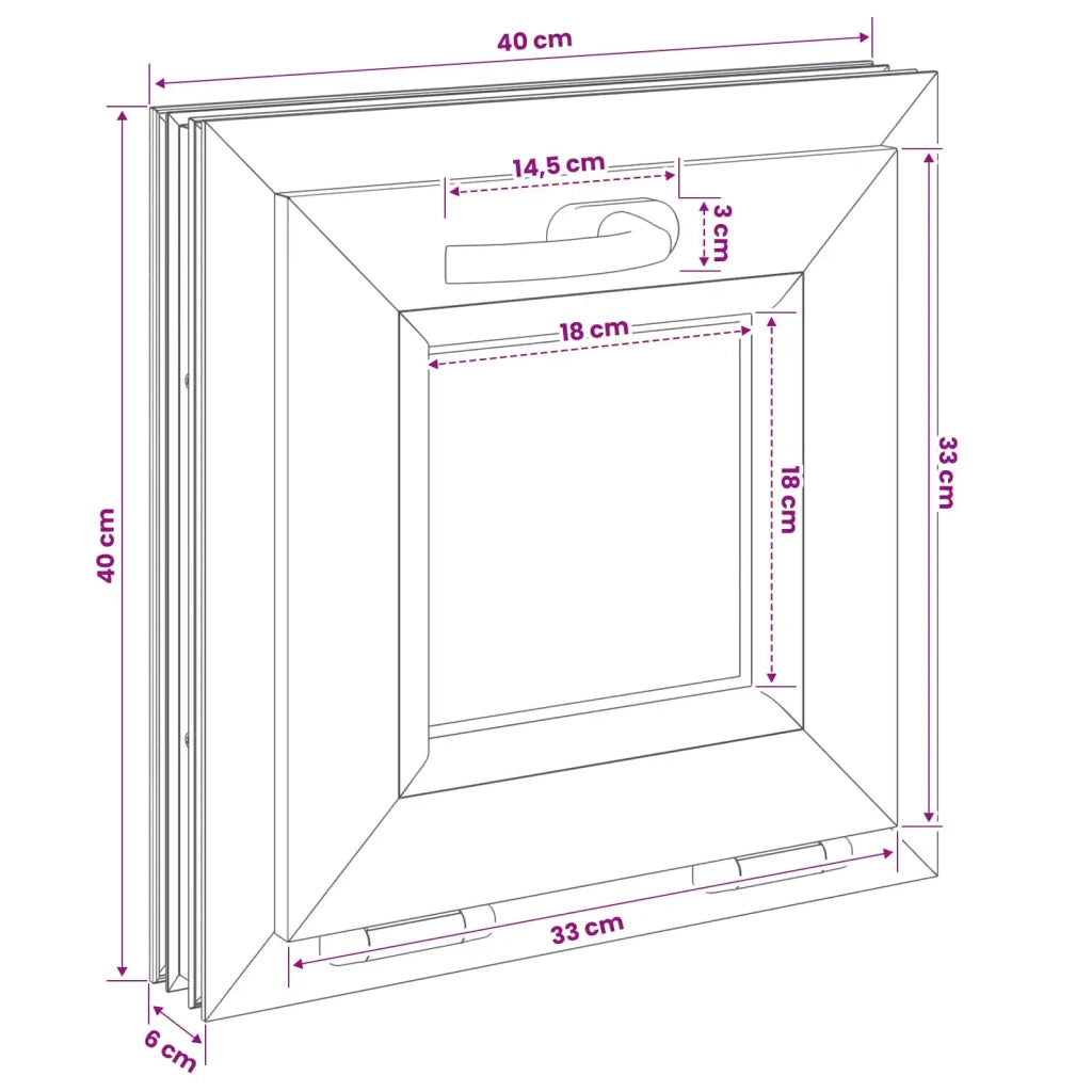 Finestra a Ribalta per Seminterrato RISOR 40 x 40 cm 42047754