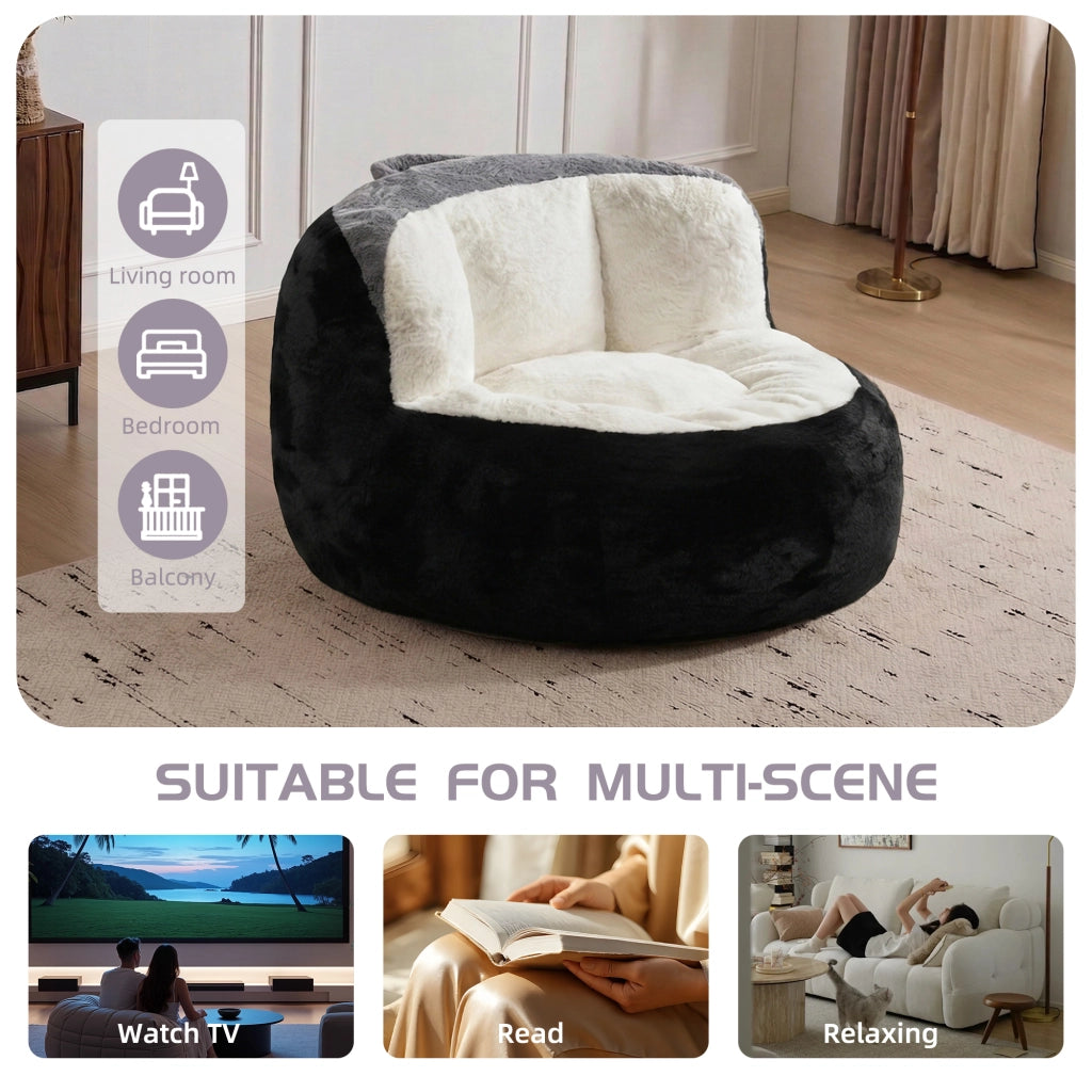 Divano a sacco ¨C Minimal ¨C Nero+Bianco+Grigio