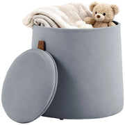 Pouf ¨C Minimal ¨C Grigio, Velluto, ?44x47.5cm