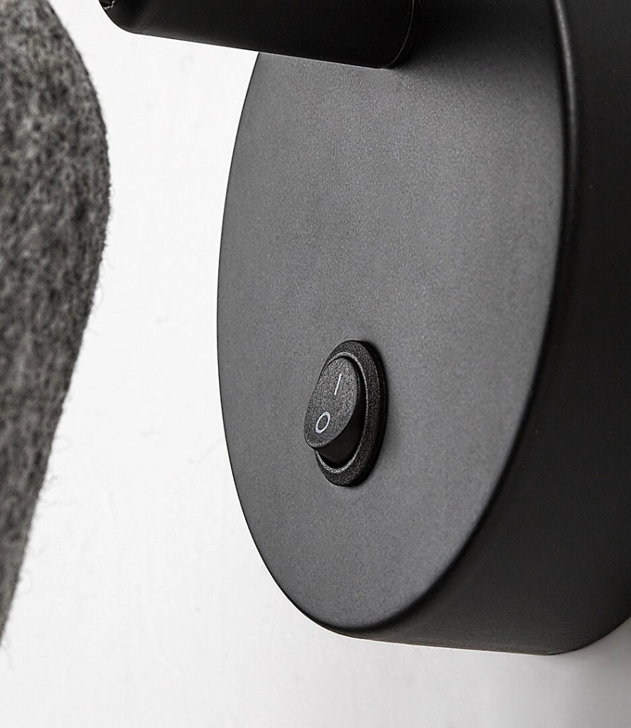 Applique Rabalux Farelia feltro grigio nero orientabile E14