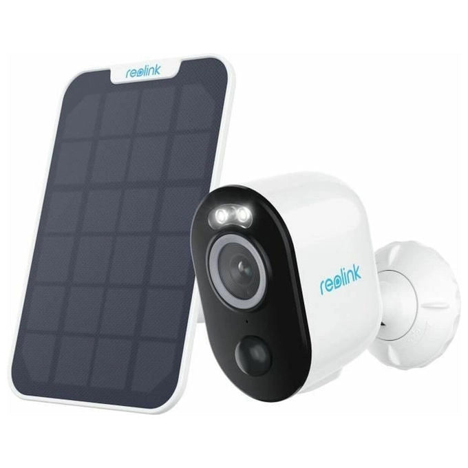 Reolink Argus B330, telecamera Wi-Fi 5MP a batteria con pannello solare, visione notturna a colori, rilevamento persone e veicoli, IP65, dual-band