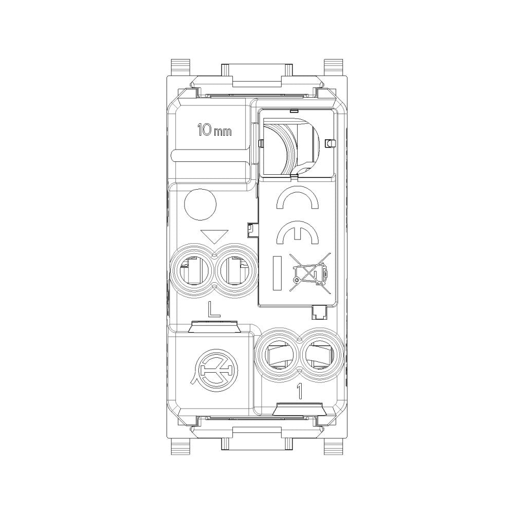 Vimar interruttore bianco 1p 10 ax 250 v max 100 w per lampade con alimentatore integrato illuminabile tasto