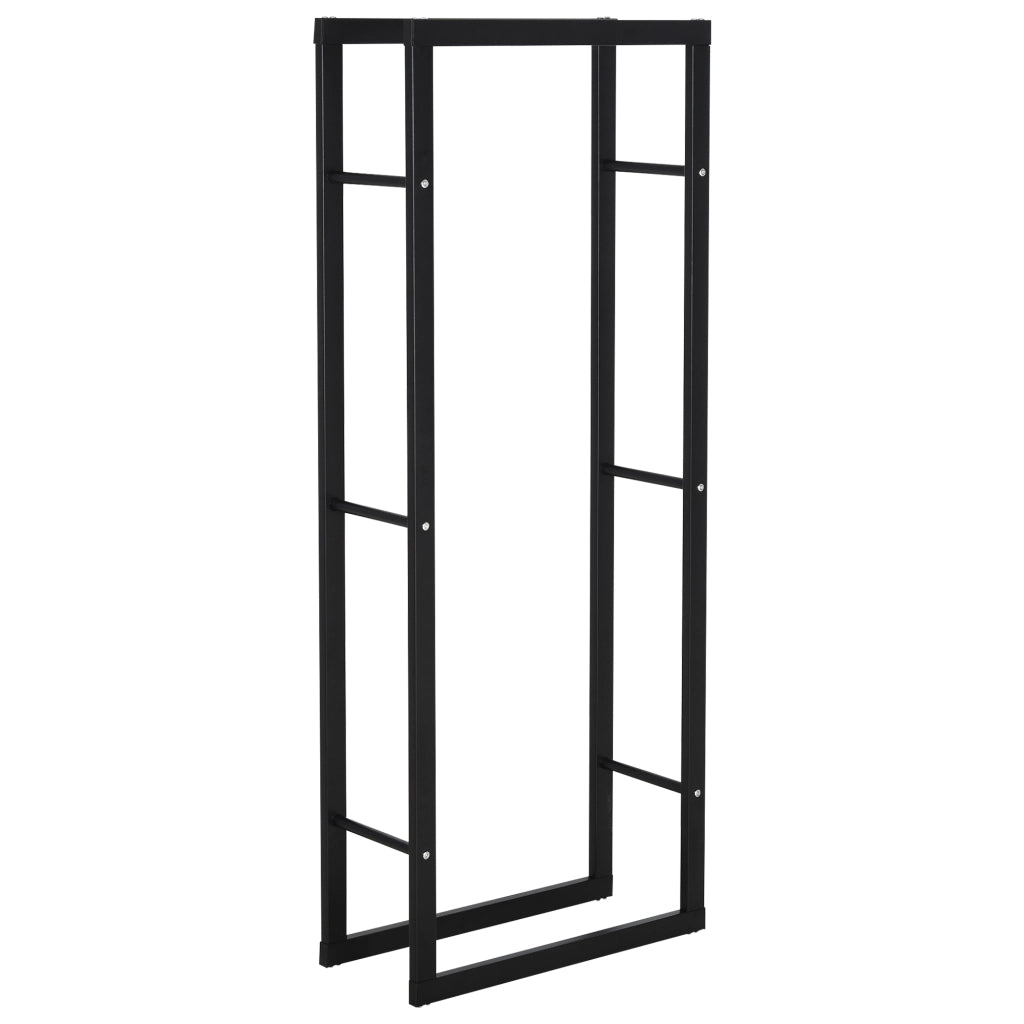 Porta Legna Verticale ¨C Minimal ¨C Nero, Metallo, 60x25x150 cm