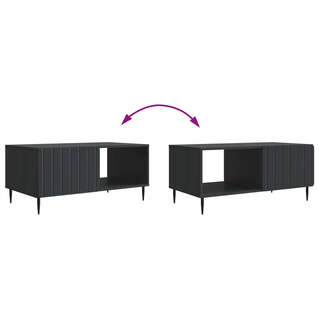 Tavolino da salotto | Tavolino da caff¨¨ | Tavolino da Soggiorno Nero 90 x 50 x 40 cm Legno ingegnerizzato