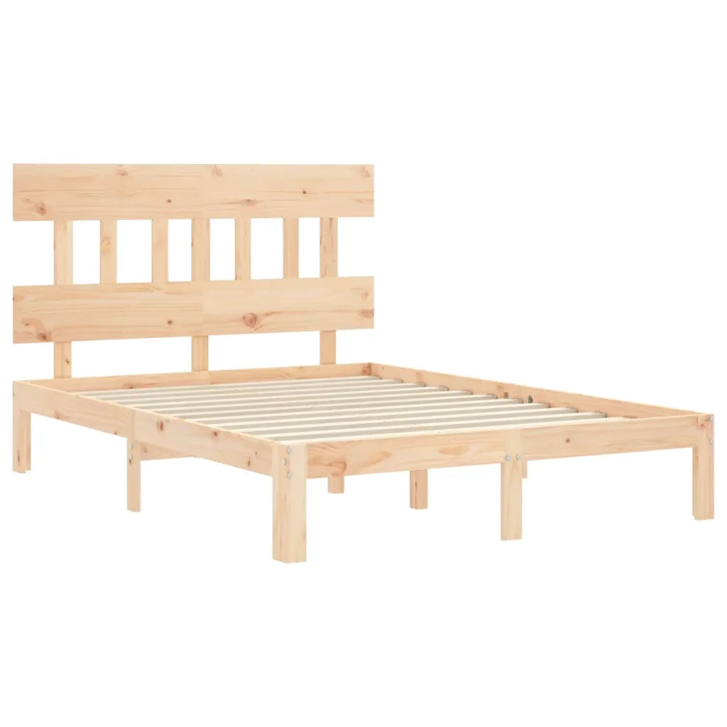 Giroletto con Testiera Small Double-Struttura Letto in Legno Massello 833081