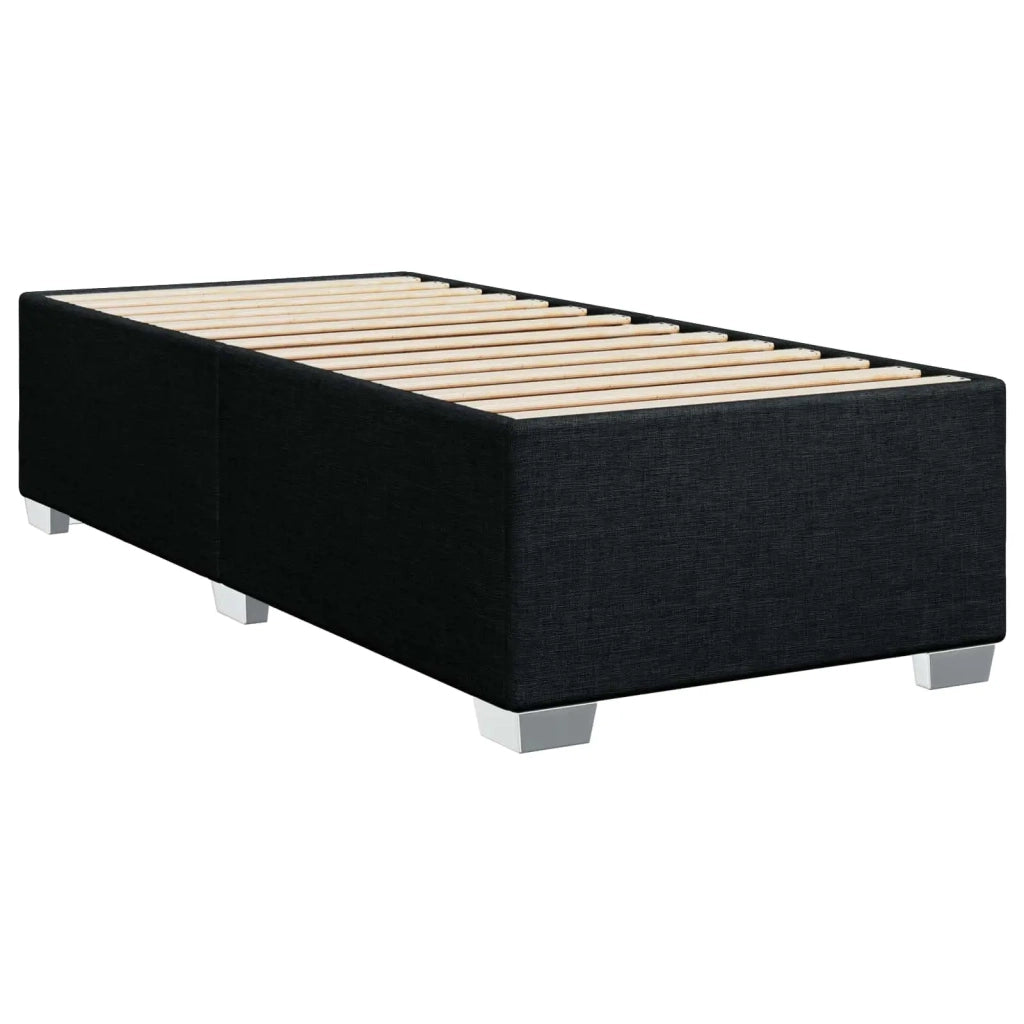 Letto con Box Spring, Materasso e LED Nero 90 x 200 cm Tessuto 3451849