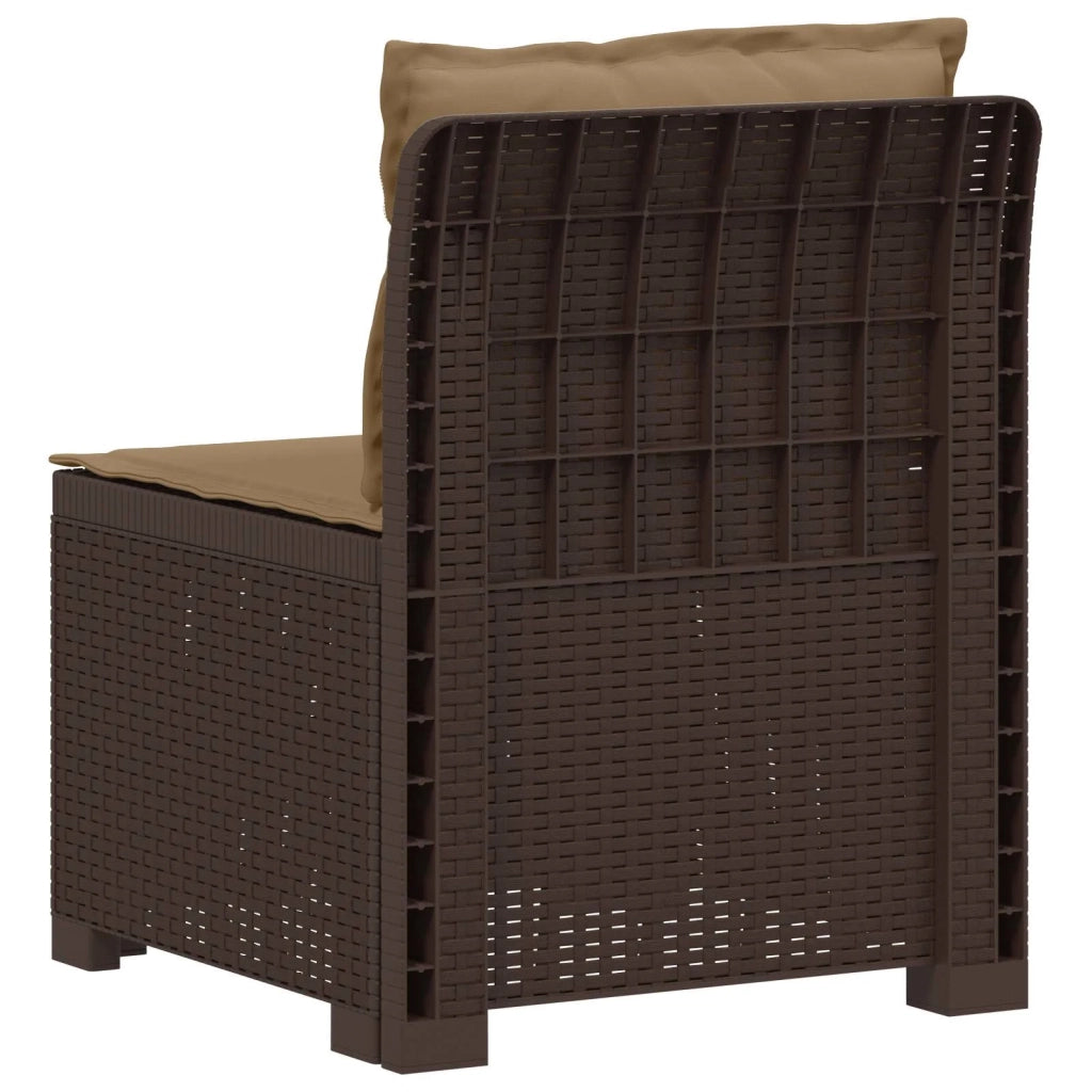 Divano da esterno-Divano da Giardino a 1 Posto con Cuscini Aspetto Rattan PP 537597