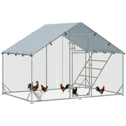 Recinto per Galline da Giardino ¨C zephmum ¨C Argento 3x2x1.9m