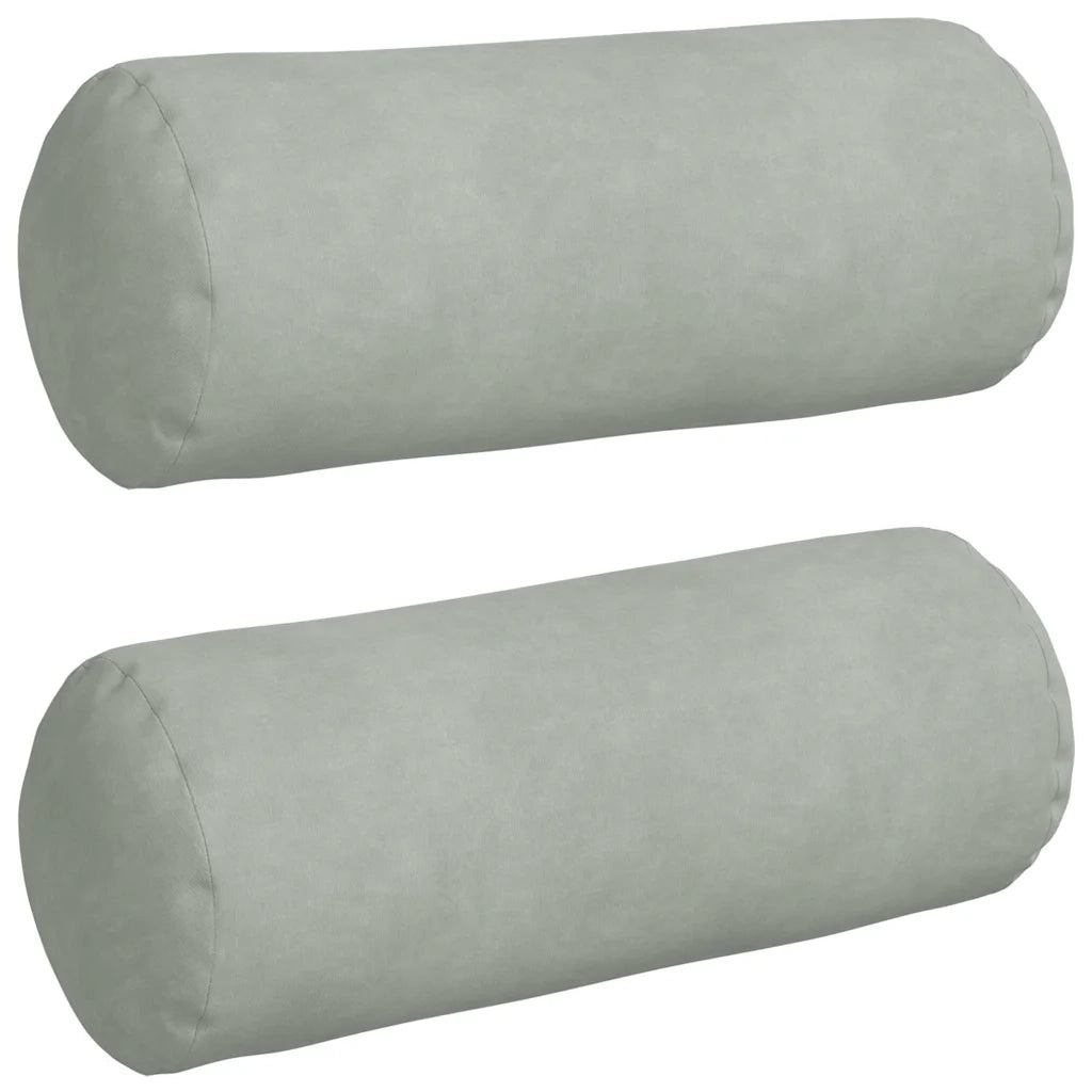 Cuscini a rullo 2 pz | Cuscini per sedie Grigio chiaro ? 15 x 40 cm