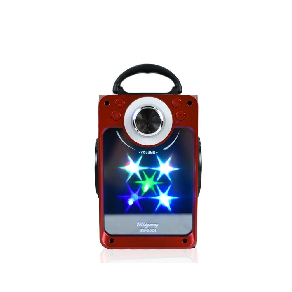 Trade Shop - Cassa Speaker Fm Bluetooth Ricaricabile Sd Usb Aux 2 Casse Portatile Bs-9524 -