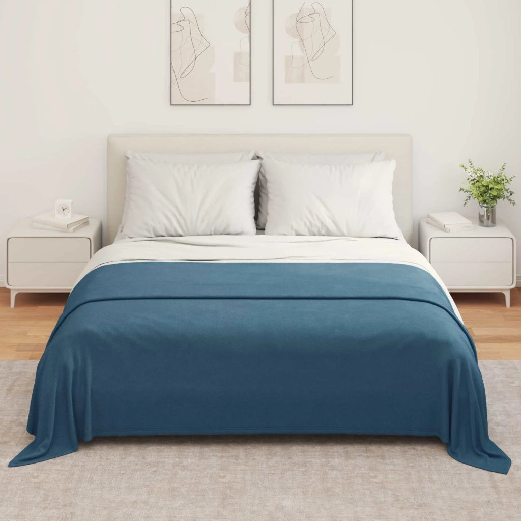 Coperte da Pile 6 pcs Blu navy 280 x 210 cm Panno 42017147