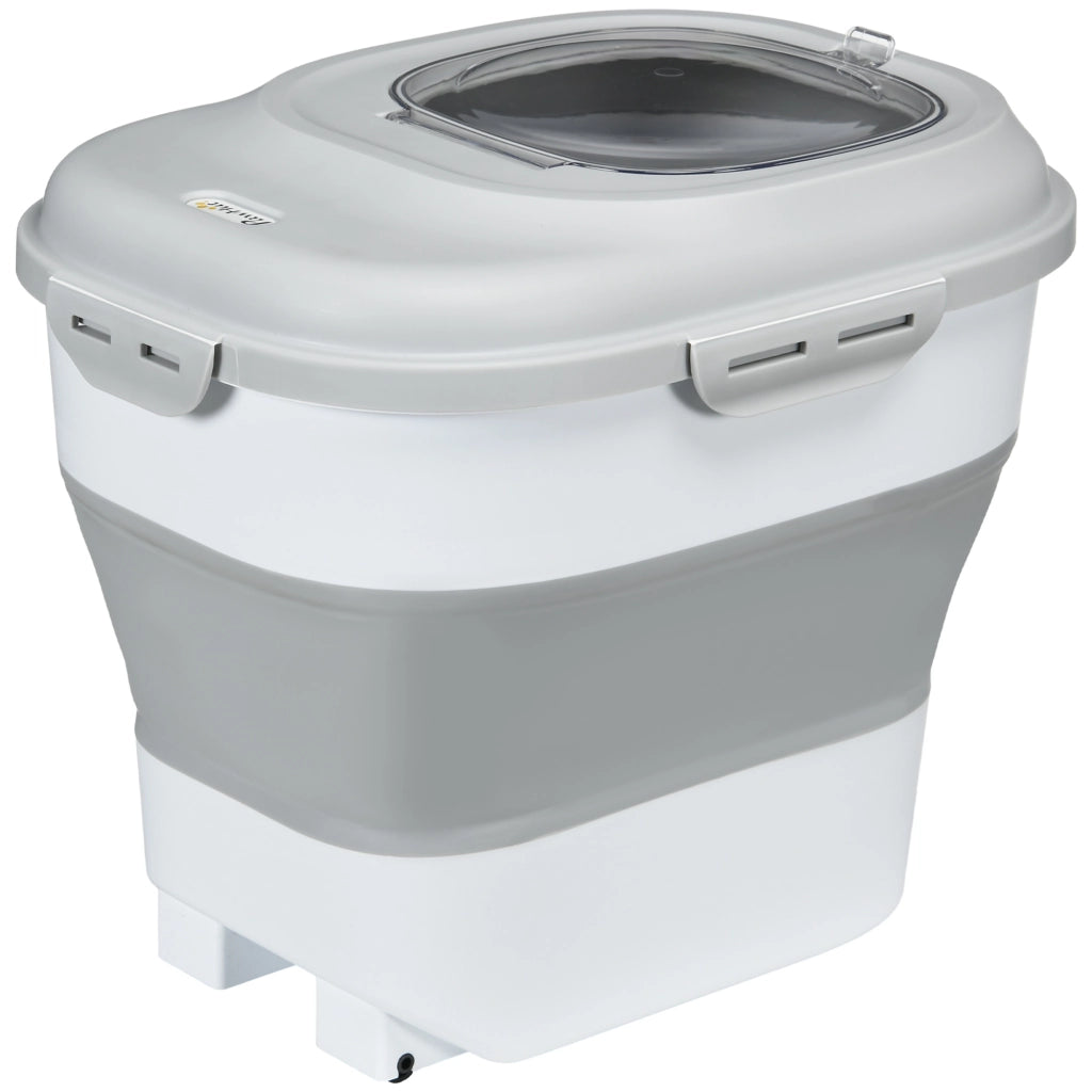 Contenitore per crocchette cane ¨C zephmum ¨C grigio 44x32x37 cm