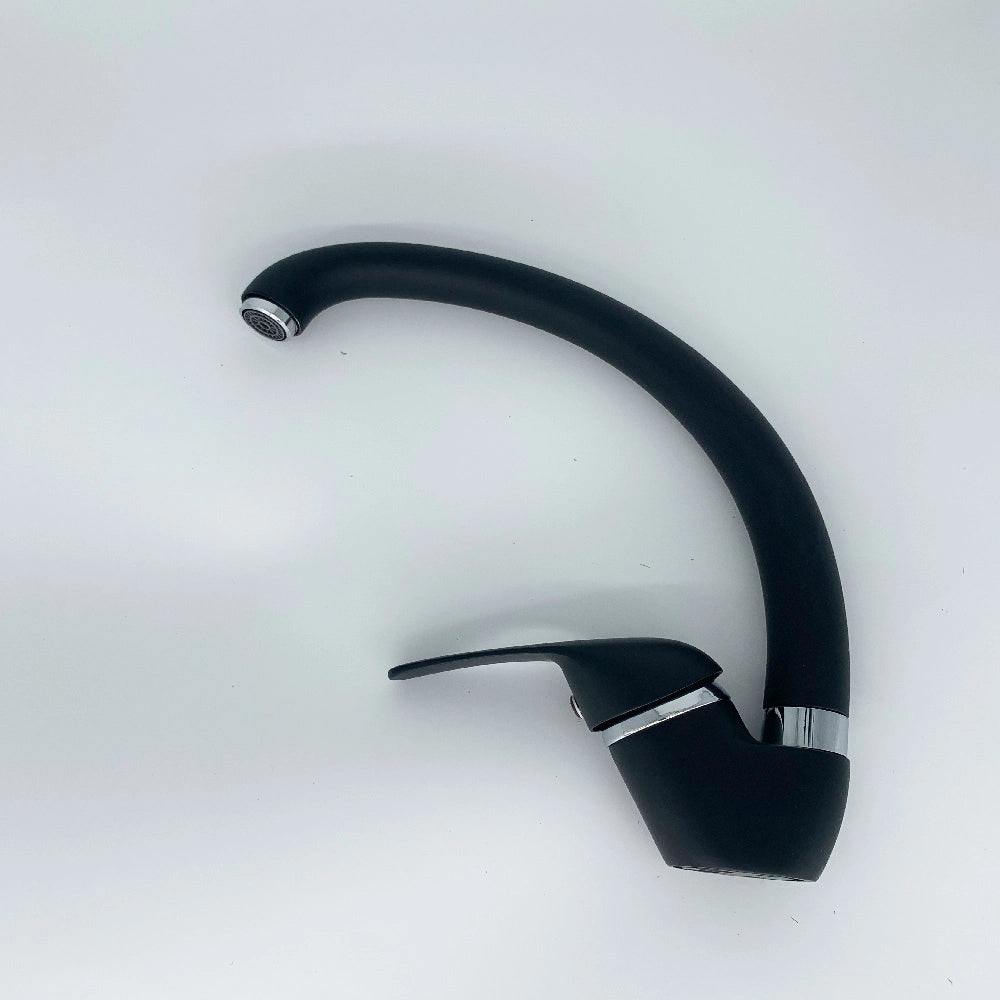 Miscelatore cucina per lavello nero rubinetteria serie sei