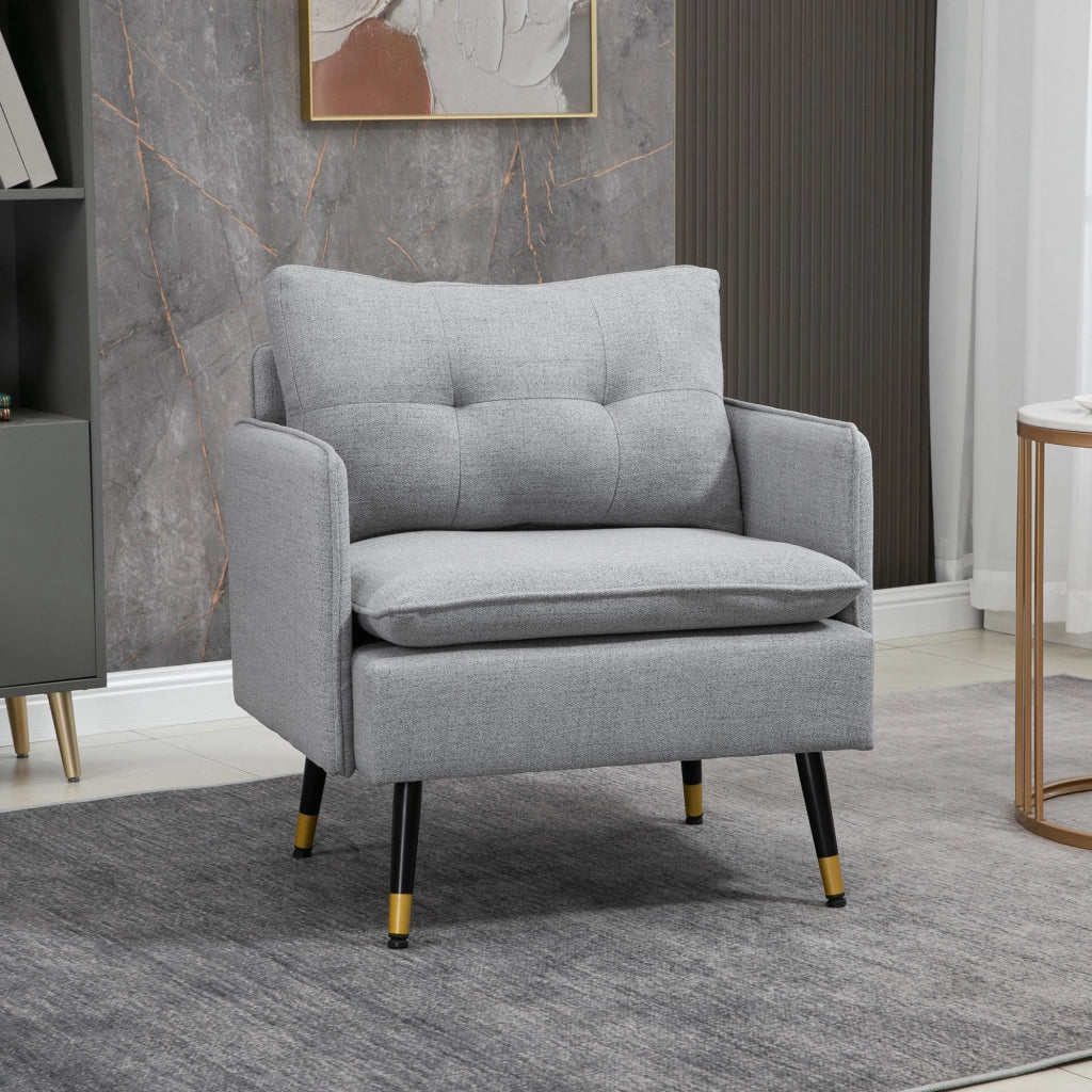 Poltrona Moderna con Braccioli ¨C Minimal ¨C Grigio 76x68x80 cm