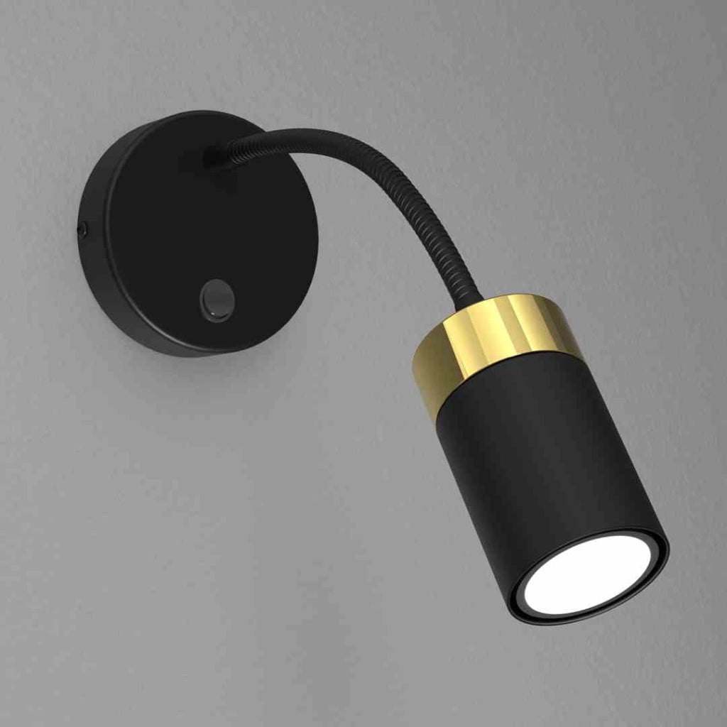 Applique LED Milagro Joker GU10 nero oro regolabile
