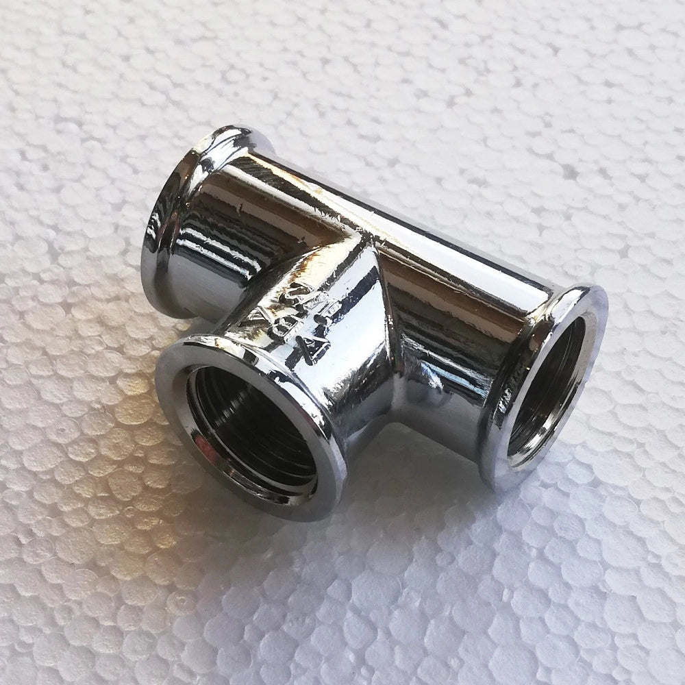 Tee t attacco fff da 1/2 in ottone cromato