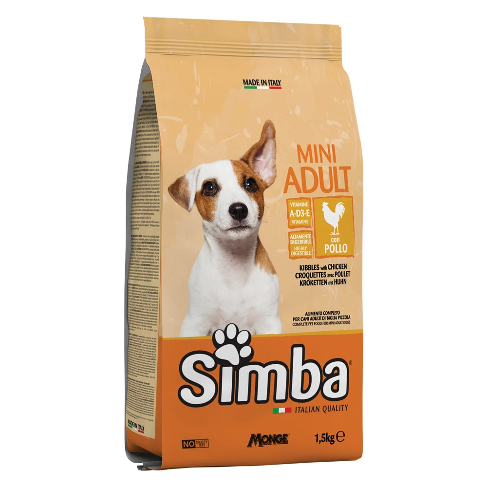 CROCCHETTE PER CANI 'MINI ADULT' pollo - kg 1,5  - MONGE