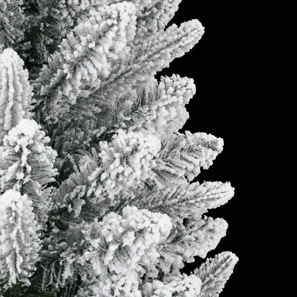 Albero di Natale Artificiale-Albero Natalizio con Neve Floccata 150 cm PVC e PE