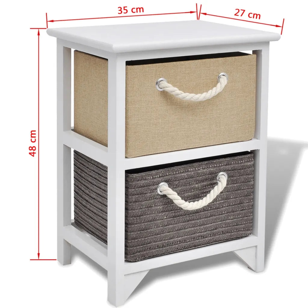 Comodini 2 pz in Legno 242889