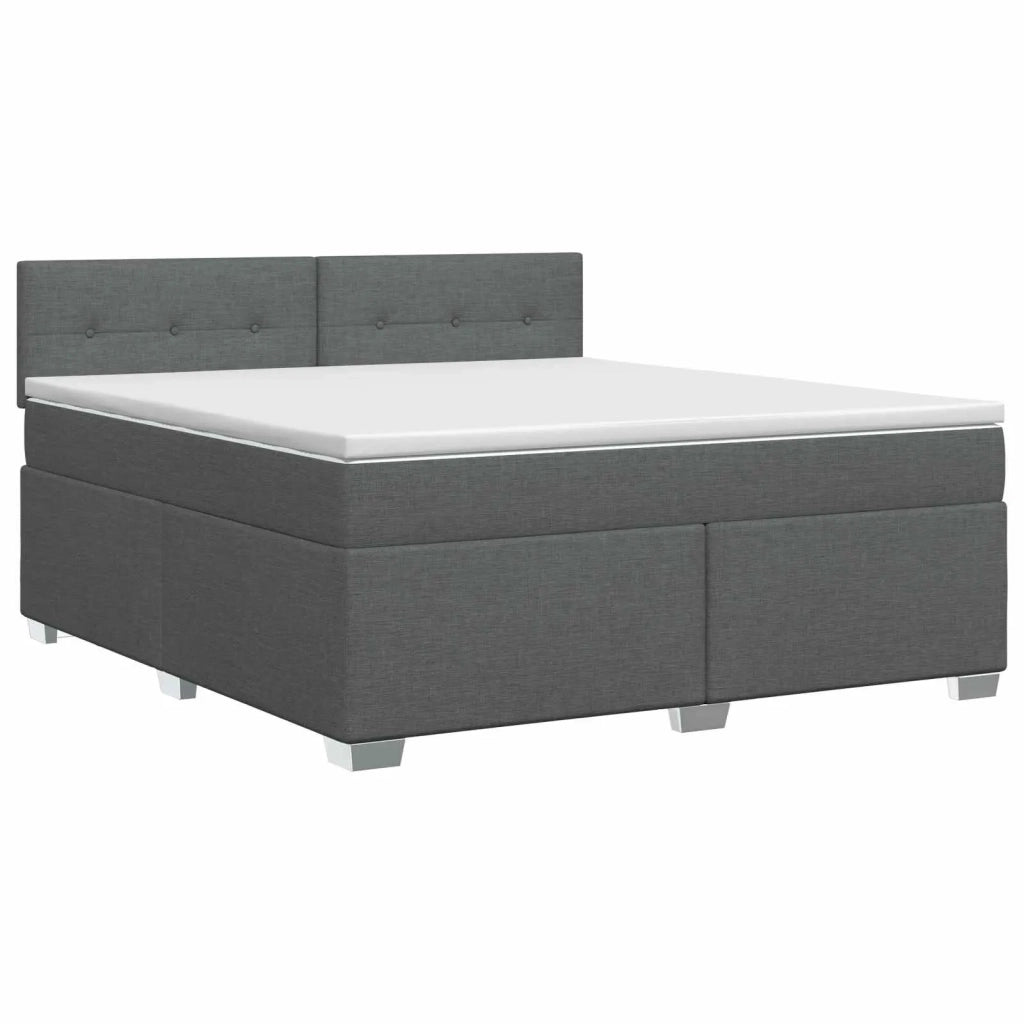 Letto box spring con materasso Grigio Scuro 160 x 200 cm 3450517