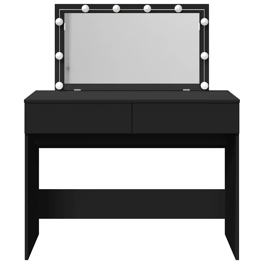Toeletta con LED Nero 100x40x120 cm