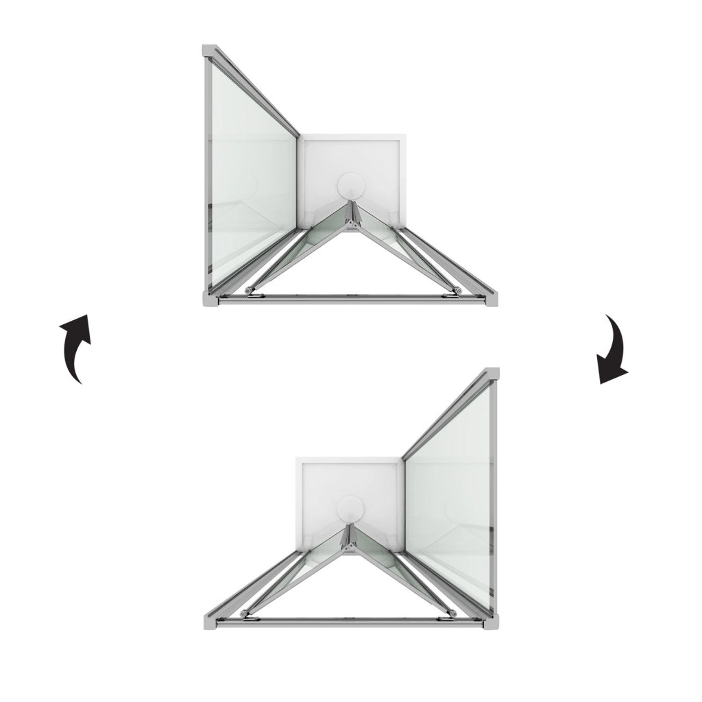 Box Doccia 90x100 AP. 100 CM H198 trasparente mod. Urban Duo P