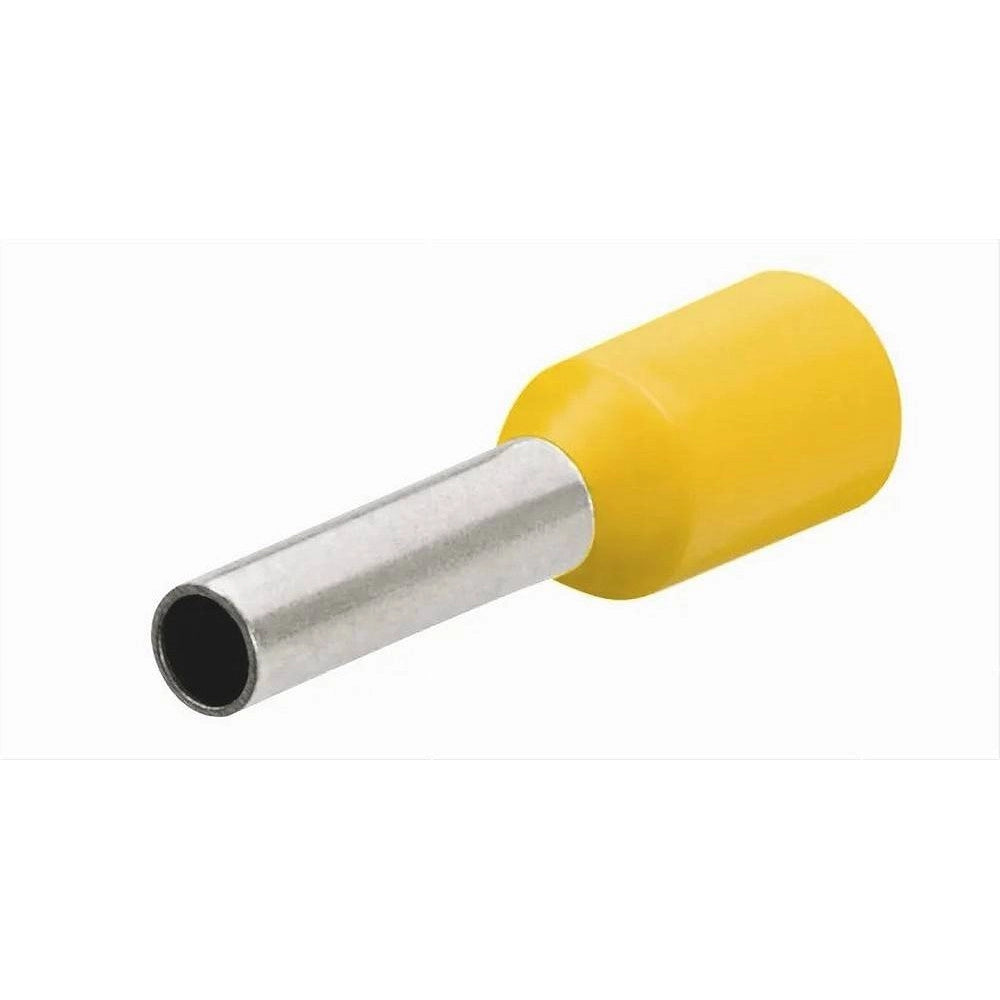 Trade Shop - Confezione 100 Pz Tubetto Capicorda Isolato Per Cavi 6 Mm² Terminale 12 Mm E6012 -