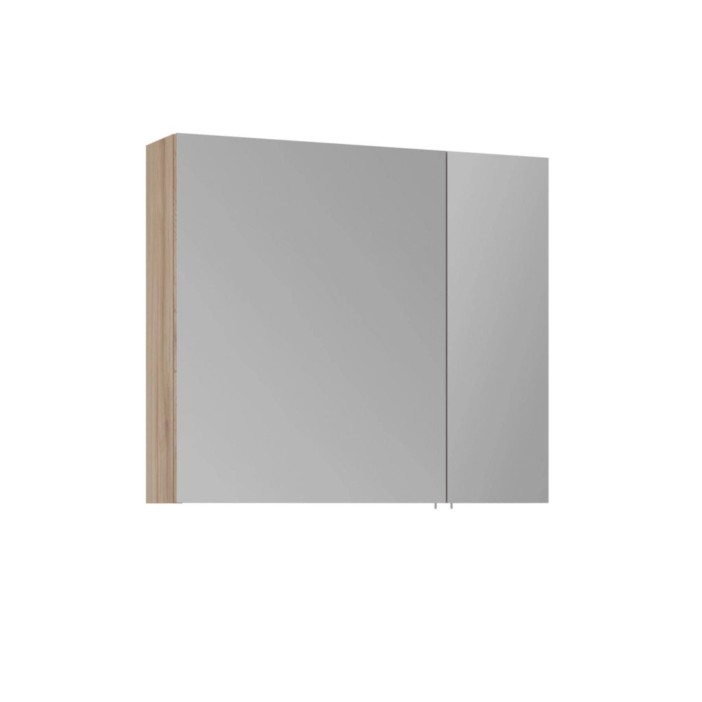 Mobile da bagno con specchio "Side 80" - 79 x 16 x 66 cm - Rovere