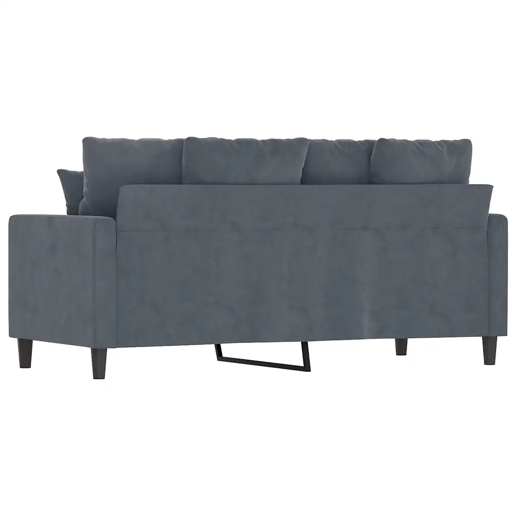 Divano a 2 Posti-Sofa 2 Posti grigio scuro140 cm in Velluto 186642