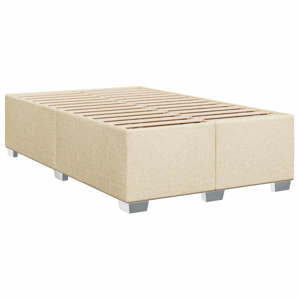 Letto con Box Spring, Materasso e LED Crema 120 x 190 cm 3451894
