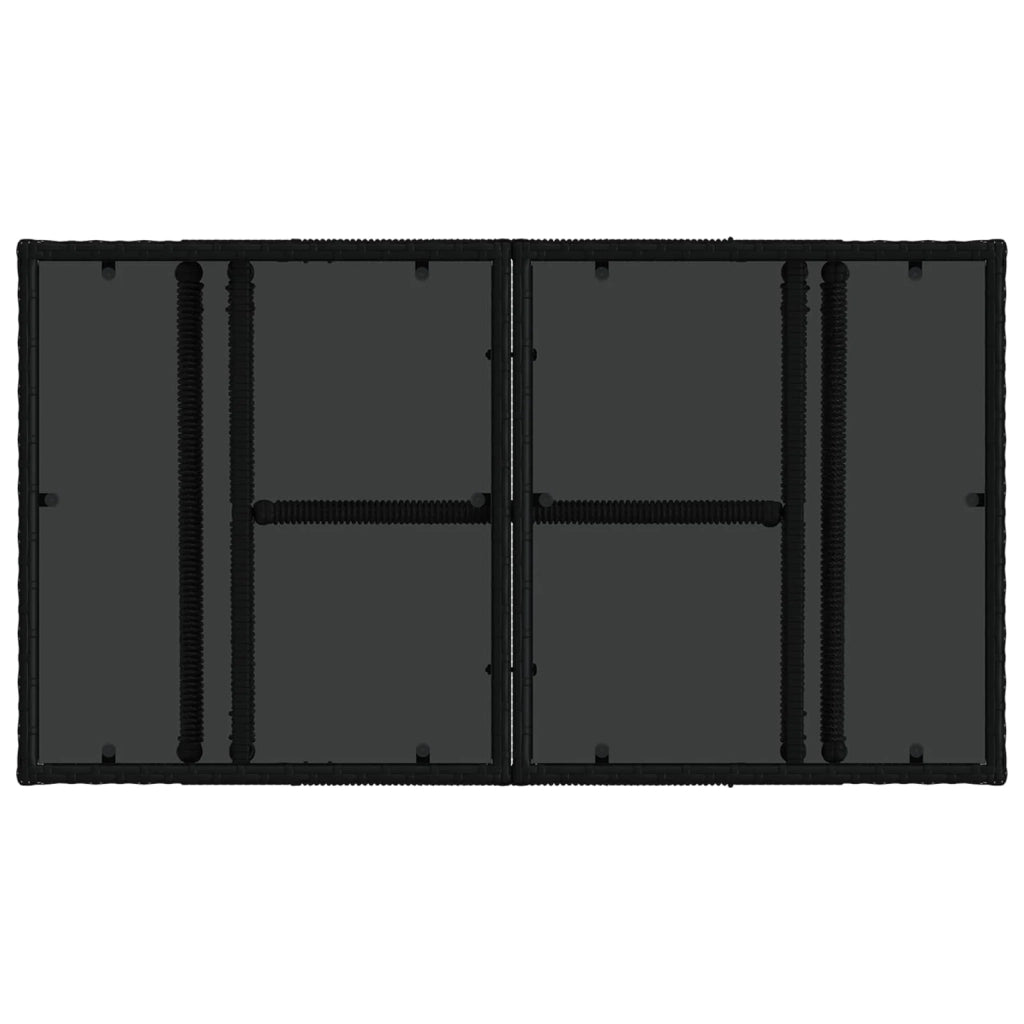 Set Divano da Giardino 5 pz Nero e Bianco Crema polyrattan 3436741