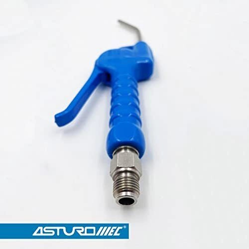 Walmec 50000 Profi Pistola di Soffiaggio Professionale Canna Curva 150 mm Pressione 1,0 6,0 bar Attacco M 1-4''