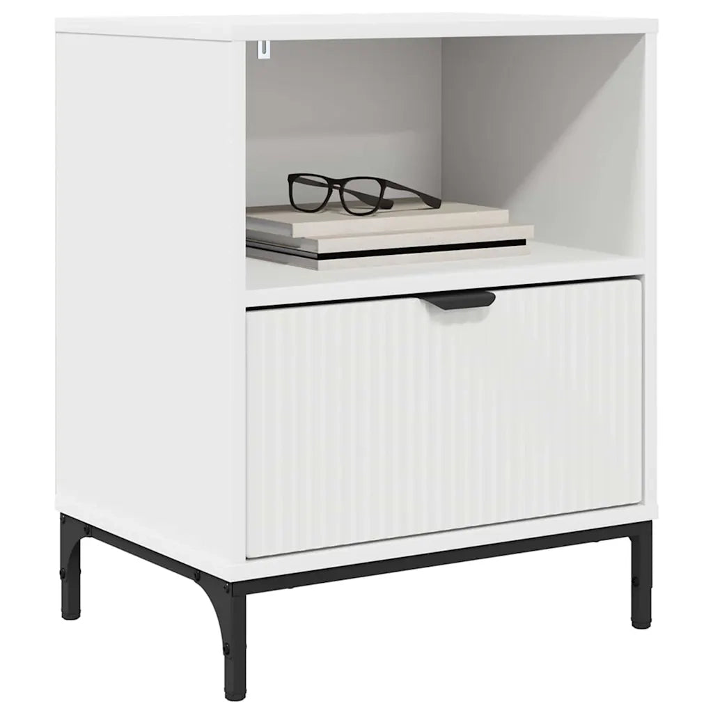 Armadio da Notte 2 pcs Bianco 49 x 36 x 61 cm Legno multistrato 883475