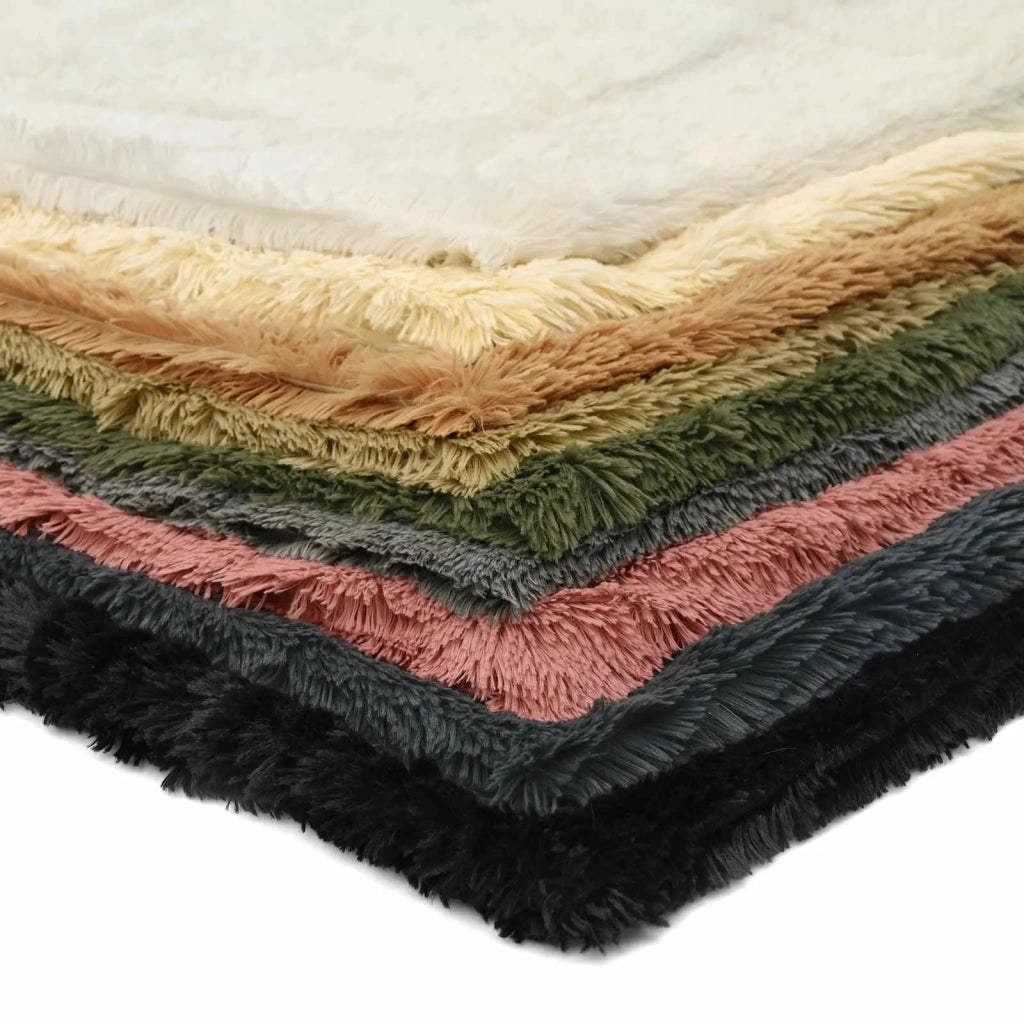 Cuscino con cuscino HEERLEN 6 pz Nero Fleece PV 929866