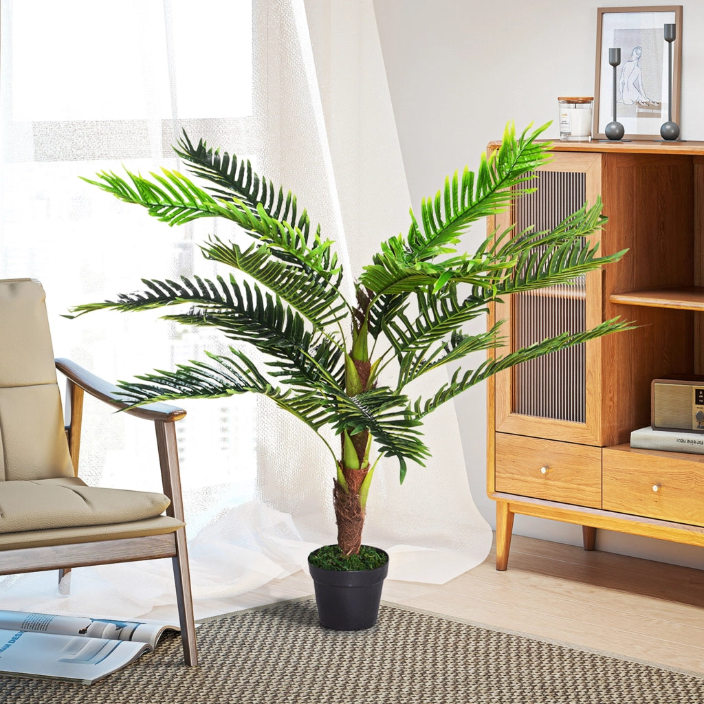Palma Cycas Artificiale ¨C Zephmum ¨C Verde 123cm con vaso