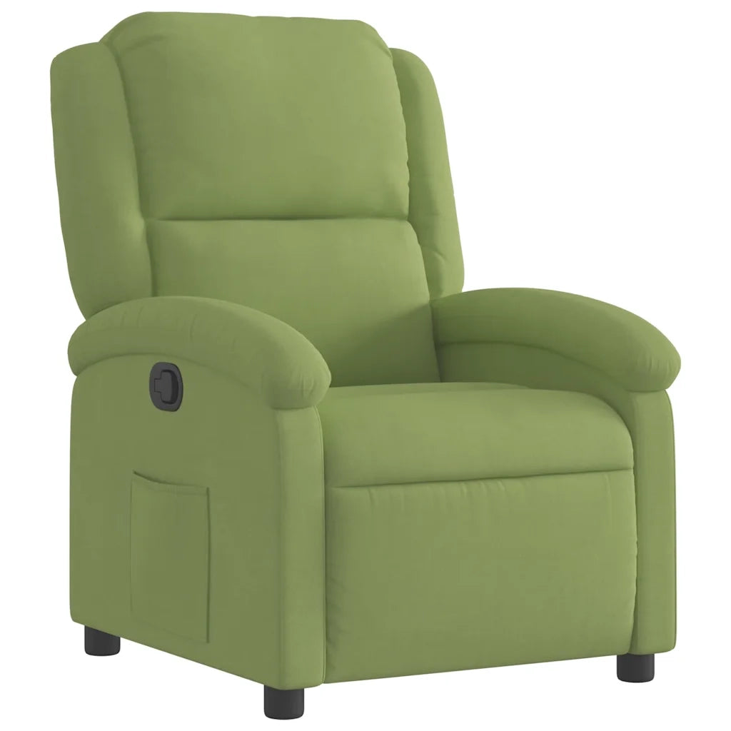 Poltrona Reclinabile Verde Chiaro in Velluto 371800
