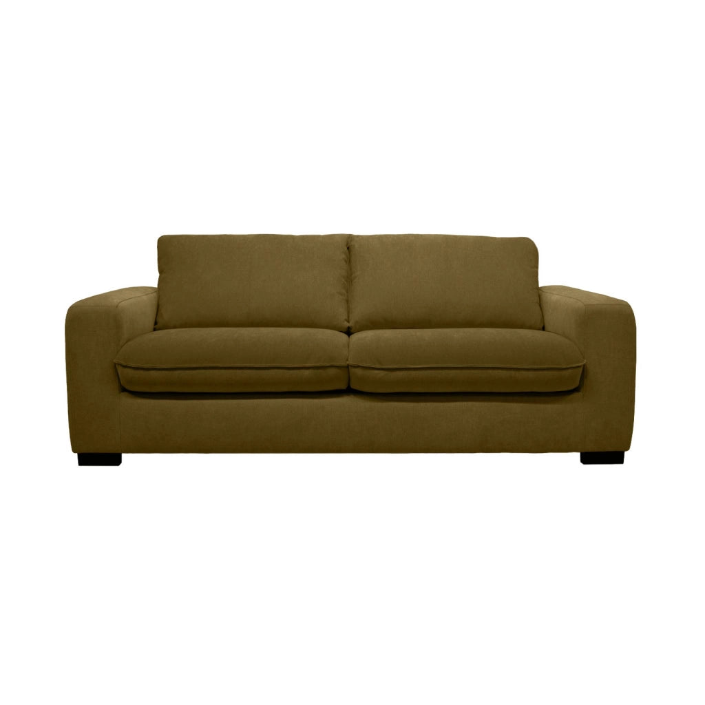 Divano letto in ciniglia con materasso, 3 posti, vert bronze