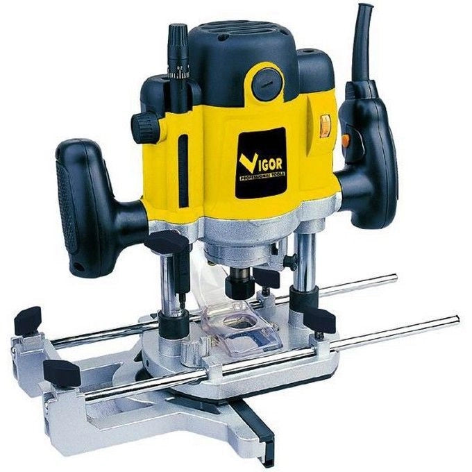 Vigor VFR 22 Fresatrice verticale elettronica 1500 W velocita' 6000-26000 rpm attacco utensile 12 mm colore Nero
