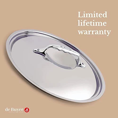 DE BUYER 3709.14N Prima Matera Coperchio in Acciaio Inossidabile Diametro 14 cm colore Acciaio