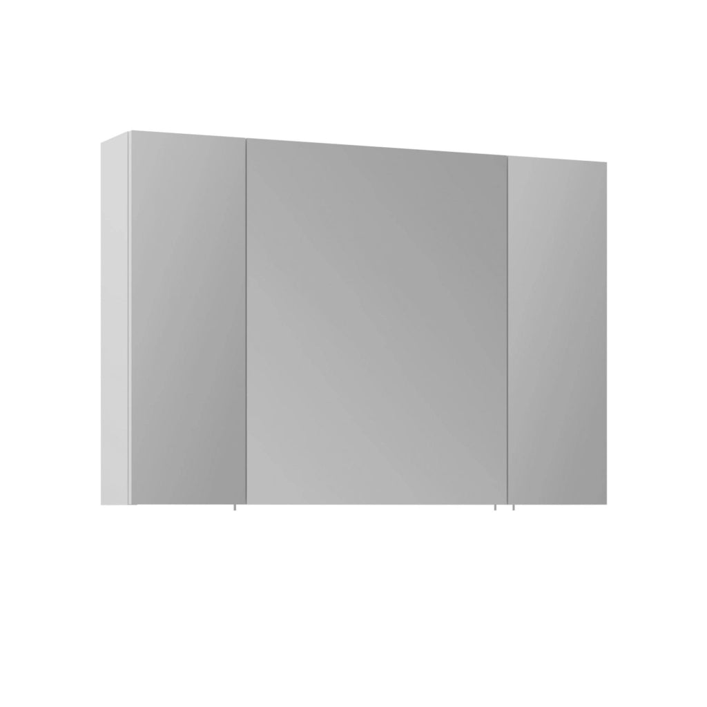 Mobile da bagno con specchio "Side 100" - 100 x 16 x 66 cm - Bianco opaco
