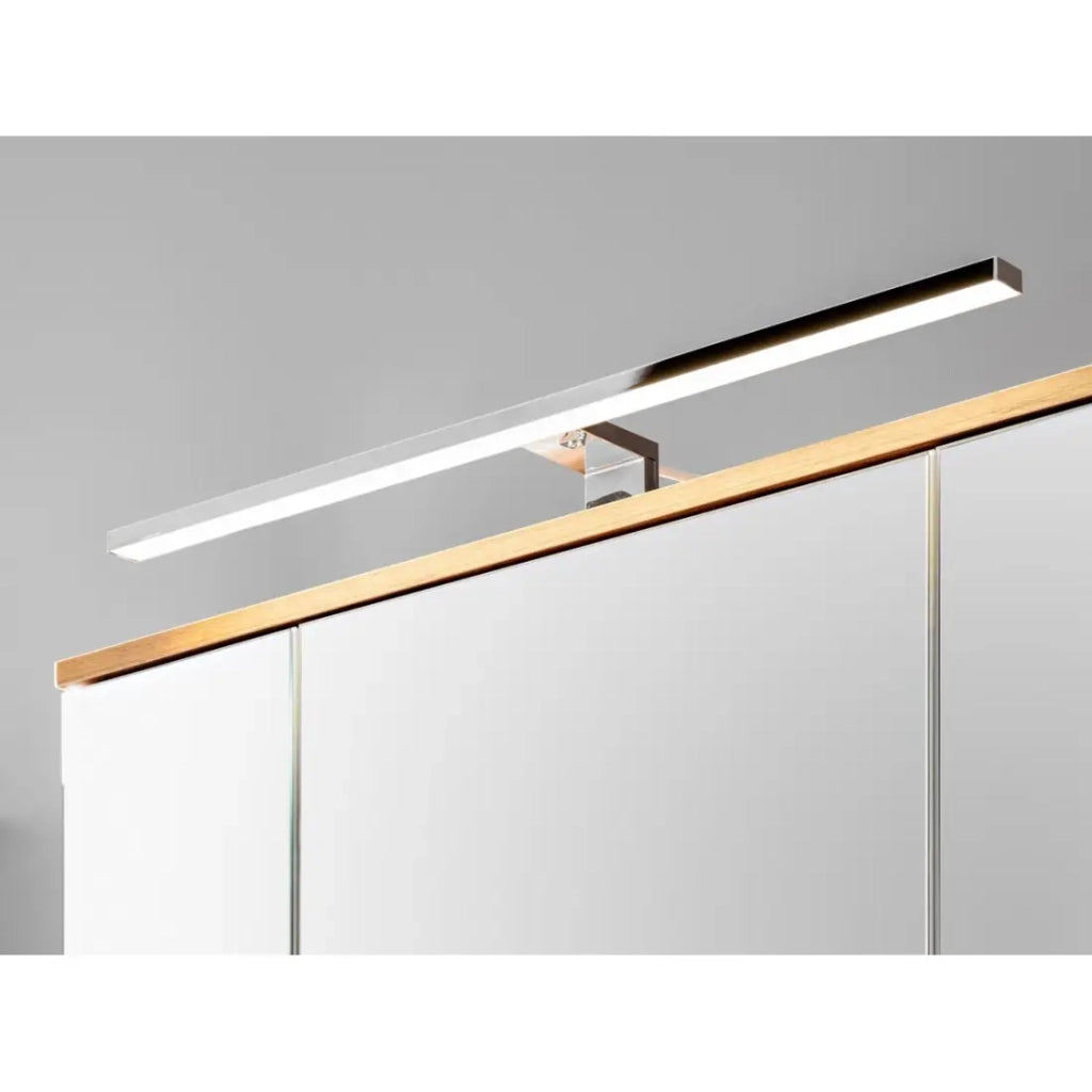 Mobile da bagno ASKA bianco e legno - Modello sospeso con porte